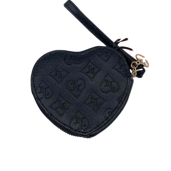Juicy Couture Black Heart-Shaped Coin Purse NWT - Picture 2 of 5